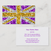 Glitz UK Gold-kaartsjabloon wit Visitekaartje (Voorkant / Achterkant)
