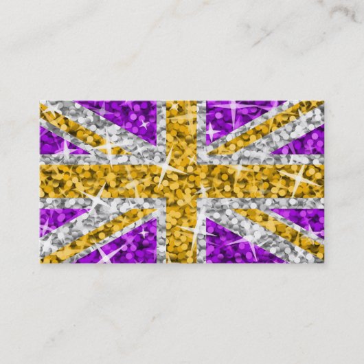 Glitz UK Gold-kaartsjabloon wit Visitekaartje (Voorkant)