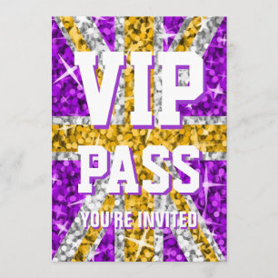 Glitz UK Gold 'VIP PASS'-uitnodiging Kaart