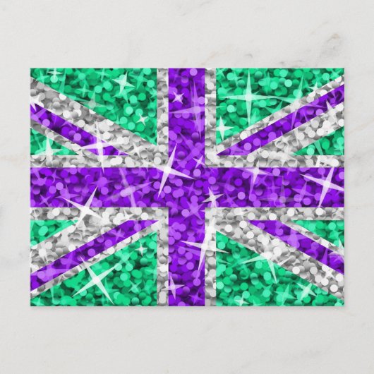 Glitz UK Paars briefkaart (Voorkant)