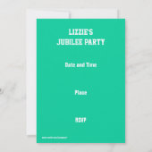 Glitz UK Paarse "VIP PASS"-uitnodiging Kaart (Achterkant)