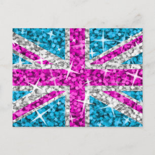Glitz UK Roze briefkaart
