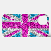 Glitz UK Roze geprinte iPhone case (Achterkant (horizontaal))