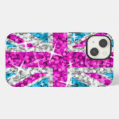 Glitz UK Roze geprinte iPhone case Hoesje (Achterkant horizontaal)