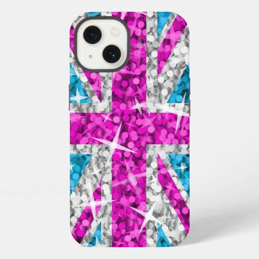 Glitz UK Roze geprinte iPhone case Hoesje (Achterkant)