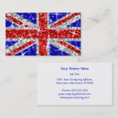Glitz UK-template voor visitekaartjes wit (Voorkant / Achterkant)