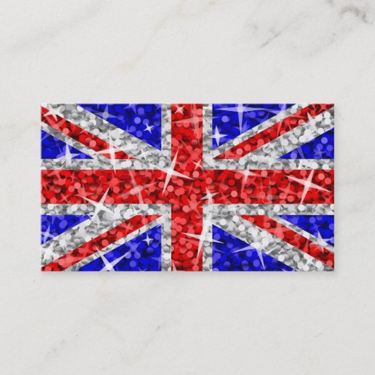 Glitz UK-template voor visitekaartjes wit (Voorkant)