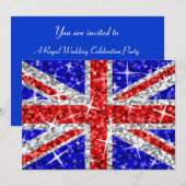 Glitz UK-uitnodiging Kaart (Voorkant / Achterkant)