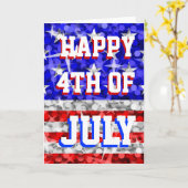 Glitz USA 'Happy 4th of July' wenskaart Kaart (Gele Bloem)