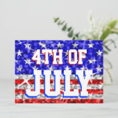 Glitz USA, uitnodiging van partij "4th of Juli" (Staand voorkant)