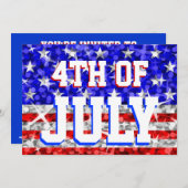 Glitz USA, uitnodiging van partij "4th of Juli" (Voorkant / Achterkant)