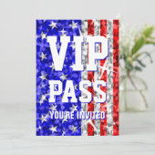 Glitz USA 'VIP PASS'-uitnodiging Kaart (Staand voorkant)