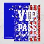 Glitz USA 'VIP PASS'-uitnodiging Kaart (Voorkant / Achterkant)