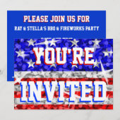 Glitz USA 'You're Uitnodiging'-uitnodiging Kaart (Voorkant / Achterkant)