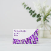 Glitz Zebra Paars White Curve visitekaartje (Staand voorkant)