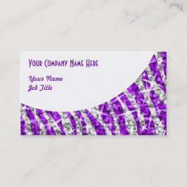 Glitz Zebra Paars White Curve visitekaartje