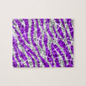 Glitz Zebra Paarse puzzel (Horizontaal)