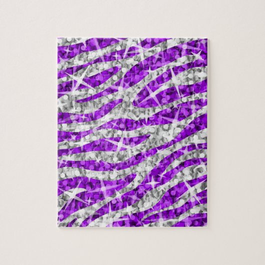 Glitz Zebra Paarse puzzel (Verticaal)