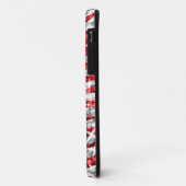Glitz Zebra Rood monogram iPhone "zilver" Case-Mate iPhone Case (Achterkant/links)