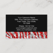 Glitz Zebra Rood visitekaartje zwart (Achterkant)