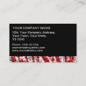 Glitz Zebra Rood visitekaartje zwarte streep (Achterkant)