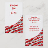 Glitz Zebra Rood, wit profiel Visitekaartje (Voorkant / Achterkant)