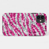 Glitz Zebra Roze iPhone hoesje (horizontaal) (Achterkant (horizontaal))