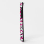 Glitz Zebra Roze monogram iPhone zwart Case-Mate iPhone Case (Achterkant/links)