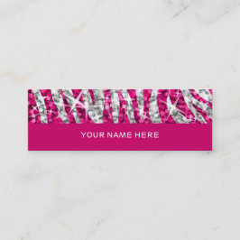 Glitz Zebra Roze visitekaartje roze