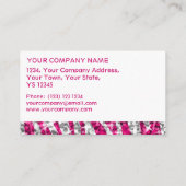 Glitz Zebra Roze visitekaartje witte streep (Achterkant)