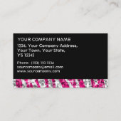 Glitz Zebra Roze visitekaartje zwarte streep (Achterkant)