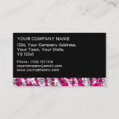 Glitz Zebra Roze visitekaartje zwarte streep (Achterkant)