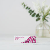 Glitz Zebra Roze witte kromme skinny Mini Visitekaartje (Staand voorkant)