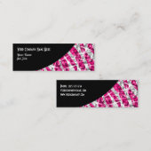 Glitz Zebra roze zwarte munt Mini Visitekaartje (Voorkant / Achterkant)