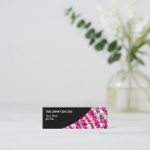Glitz Zebra roze zwarte munt Mini Visitekaartje (Staand voorkant)