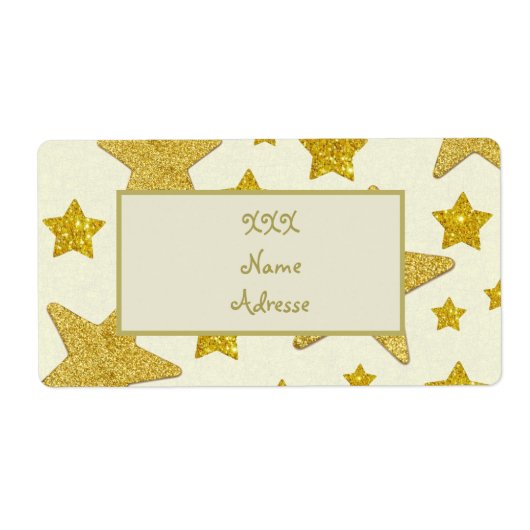 Glitzersterne Etiket (Voorkant)