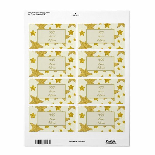 Glitzersterne Etiket (Full Sheet)