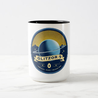 Glitzor-9 Ringed World Emblem – Collector Mug Tweekleurige Koffiemok