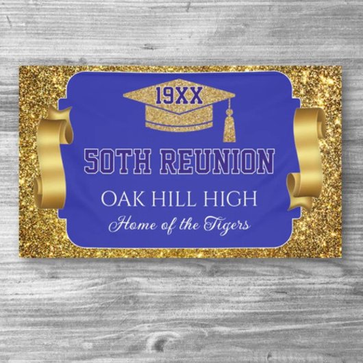 Glitzy 50th Class Reunion Banner