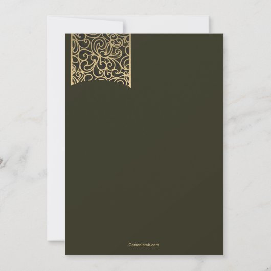 Glitzy Afstuderen Afstuderen Uitnodiging (Achterkant)