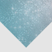 Glitzy Aqua Ombre Sparkle Tissuepapier (Detail)