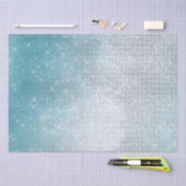 Glitzy Aqua Ombre Sparkle Tissuepapier (Craft)