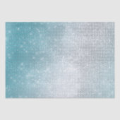 Glitzy Aqua Ombre Sparkle Tissuepapier (Voorkant)
