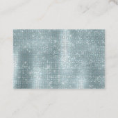 Glitzy Aqua Silver Sparkle Visitekaartje (Achterkant)