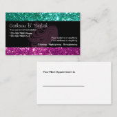 Glitzy Beauty Visitekaartjes Afsprakenkaartje (Voorkant / Achterkant)