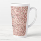 Glitzy Black Eyelashes Gold Luxe Glitter Latte Mok (Rechts)