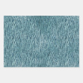 Glitzy Blauwgroen Groen Glitter Sparkle Inpakpapier Vel (Voorkant 3)