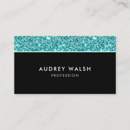 Glitzy Blue glitter feminine luxe professional Visitekaartje