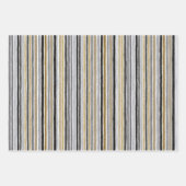 Glitzy Blue Gold Black Silver Christmas Confetti Inpakpapier Vel (Voorkant)