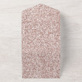 Glitzy Blush Pink Glitter   All In One Uitnodiging (Buitenkant)
